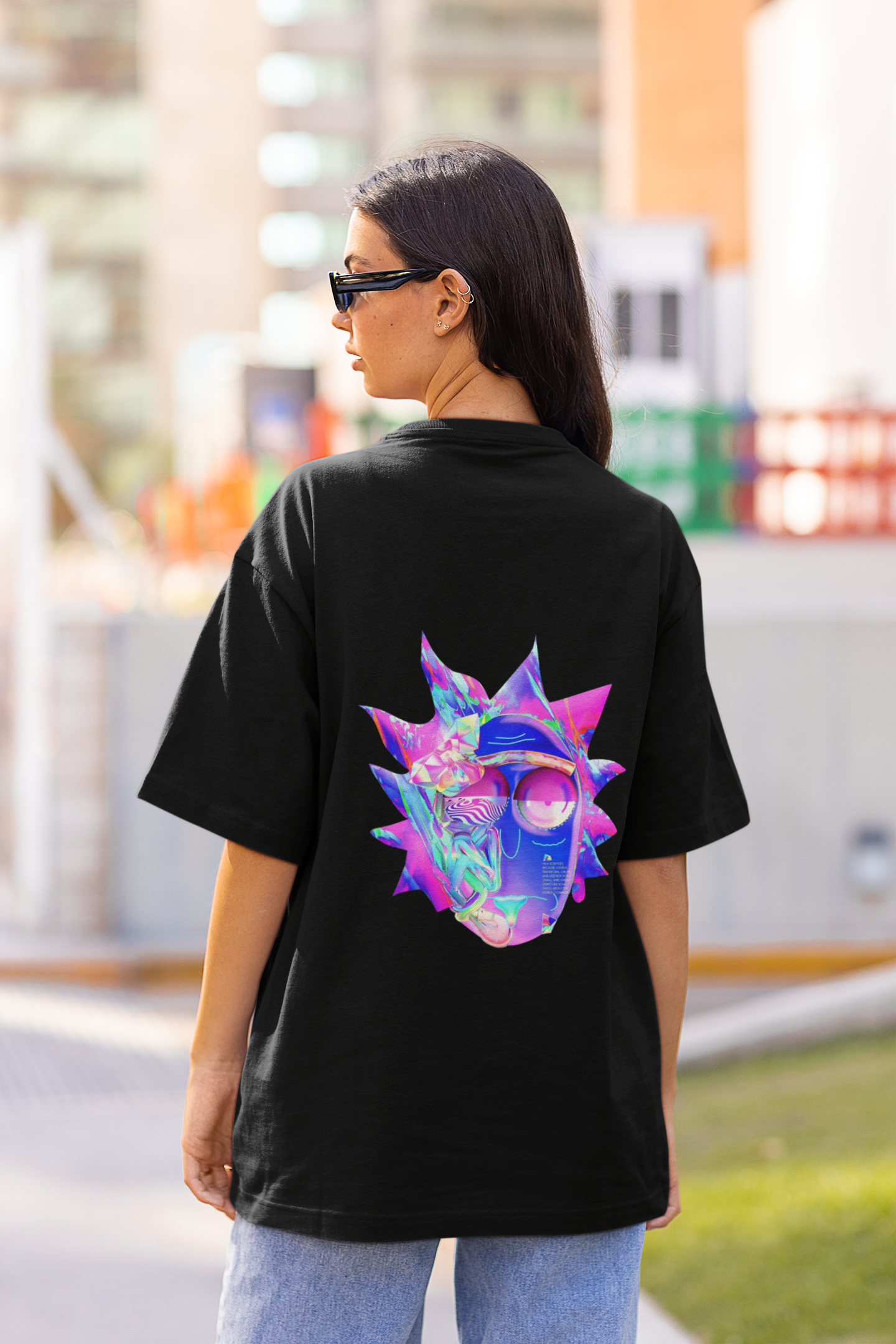 Unisex Psychedelic Scientist Oversize Tee