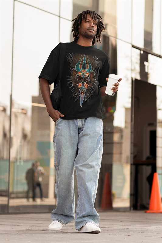 Unisex Terry Oversize Trishul Mirage Tee